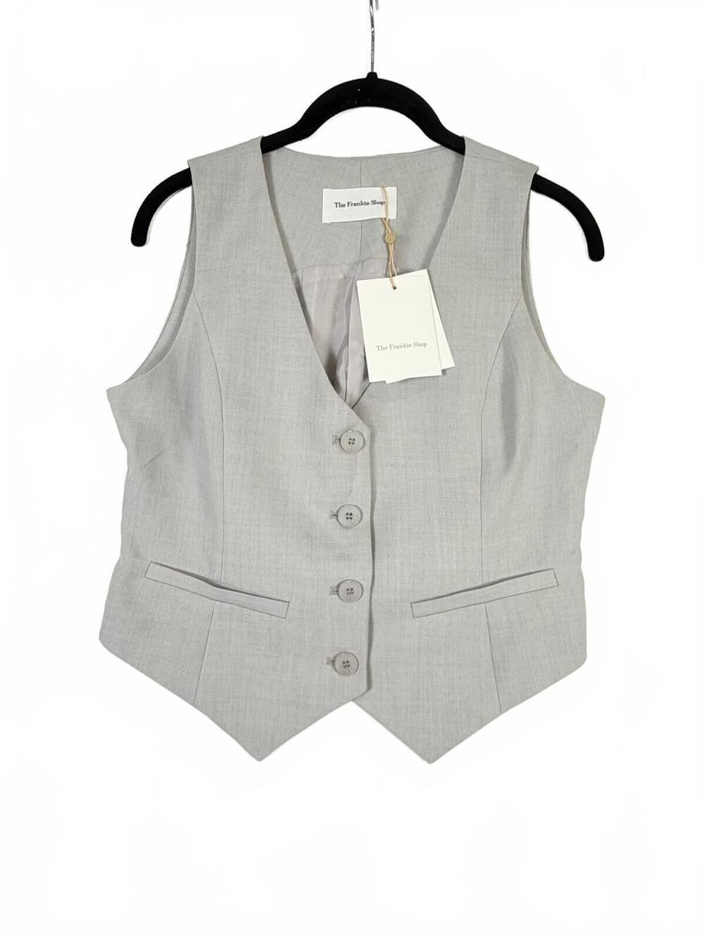The Frankie Shop Gelso Vest Light Grey Suiting Tailored Waistcoat New! Size XS/S